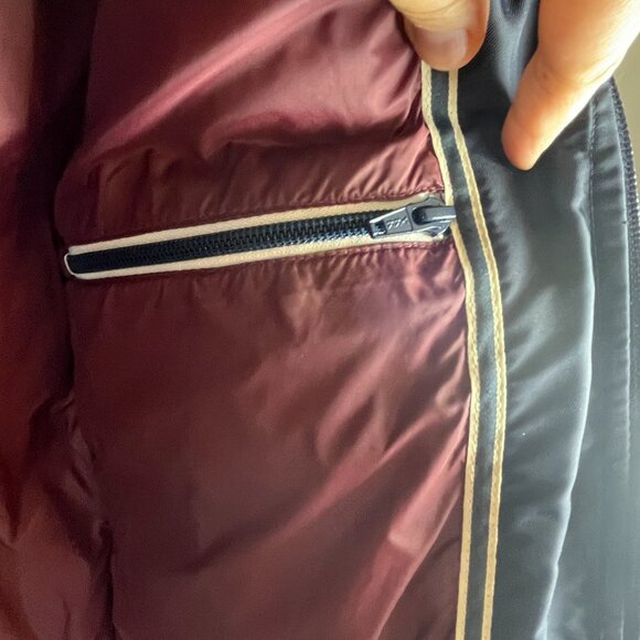 PYRENEX Jacket Womens Size 4/6 Small Navy Down Bomber Hooded Puffer Gorpcore Ski - Picture 8 of 12